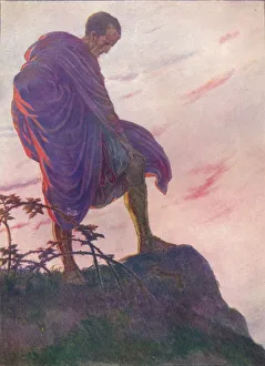 Roman General Drucke: Looking down upon the stream, he stood awhile deep in thought, c1912 (1912)