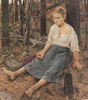 Finnish Fine Art Images Drucke: Lost, 1886