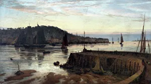Nineteenth Century Water Transport Drucke: Low Tide, Appleton Ferry, 1890s. Creator: Charles Parsons Knight