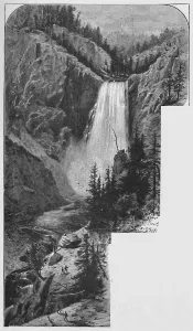 Rocky Mountains Scenic Views Drucke: The Lower Falls, 1883