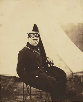 Armed Forces History Drucke: Lt. General Sir W.J. Codrington, H.C.B. 1855. Creator: Roger Fenton
