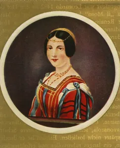 Cigarette Card Miniatures Drucke: Lucrezia Crivelli, (1933). Creator: Unknown