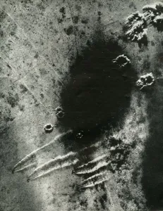 World War 2 Aviation History Drucke: The Luftwaffe scrambles as Bostons of the S. A. A. F. c1942-1943, (1945). Creator: Unknown