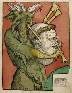 Drucke von Martin Luther als der Teufels Pfeifer, um 1535, Privatbesitz Erhard Schoen Drucke: Martin Luther als der Teufels Pfeifenblase, um 1535