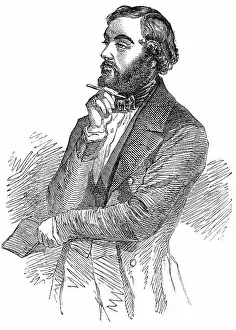 Victorian Era Politician Drucke: M. Eugene Sue, 1850. Creator: Unknown