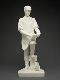 Industrial Revolution Era Art Drucke: Machinists Apprentice, c. 1859. Creator: Emma Stebbins