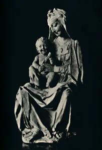 Drucke von Die Mutter mit dem lachenden Kind aus der Gedankenwelt von Leonhardo da Vinci (von Edward McCurdy), Jonathan Cape in London im Jahr 1928 Leonardo Da Vinci Drucke: Die Muttergottes mit dem lachenden Kind, 1928. Künstler: Leonhardo von Dafino
