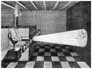 Magisches Leinwandprojektor, 1671 (1956)