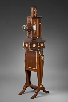Magic Lantern History Drucke: Magic lantern, c. 1790. Creator: Anonymous master