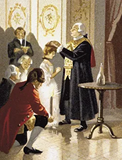 Book Design Illustrations Drucke: Magic session of Count Alessandro of Cagliostro