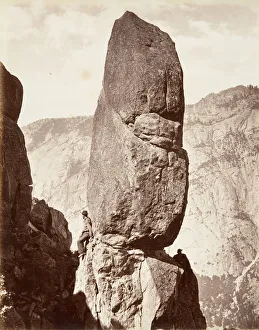 National Park Landscapes USA Drucke: Magic Tower, Yosemite, ca. 1872, printed ca. 1876. Creator: Attributed to Carleton E