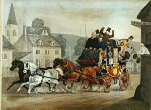 Postkutsche von Mail auf der Strecke zwischen Baden-Baden und London, 1840