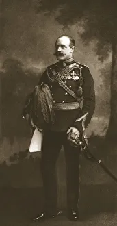 Monochrome Military Portraits Drucke: Major Eustace Crawley, 1911. Creator: Unknown
