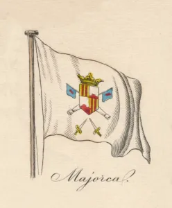 Spanish Flag Drucke: Majorca, 1838