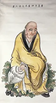 Heritage Watercolour Paintings Drucke: A man or deity, (unknown date). Creator: Unknown