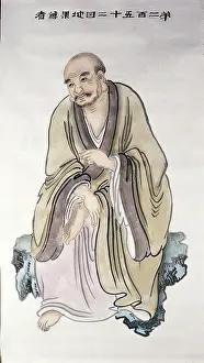 Heritage Art From China Drucke: A man or deity, (unknown date). Creator: Unknown