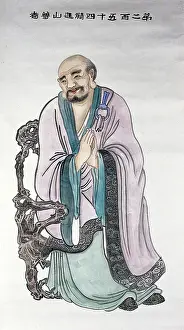 Traditional Chinese Dress Drucke: A man or deity, (unknown date). Creator: Unknown