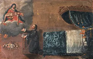 Christian Art Heritage Images Drucke: A man, having recovered from sickness