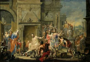 Roman Republic History Drucke: Manius Curius Dentatus refusing the Bribes of the Samnites