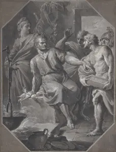 Manius Curius Dentatus lehnt die Geschenke der sammnitischen Botschafter ab. 1732 - 1792