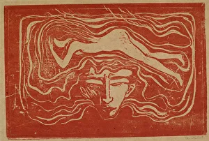 Drucke von Im Mannes Gehirn gefunden im Bestand der Thielska-Galerie, Stockholm Edvard Munch Drucke: Im Mannes Gehirn. Künstler: Munch, Edvard (1863-1944)
