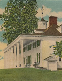 Historic Mansion Architecture Drucke: The Mansion, river elevation, 1946