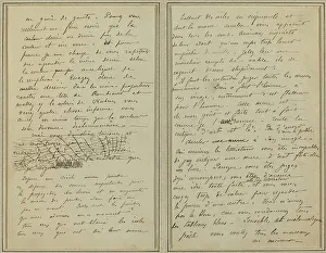 Post Impressionism Movement Drucke: Manuscript Pages [verso], 1884-1888. Creator: Paul Gauguin