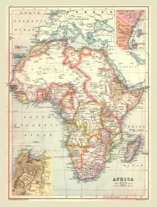 Karte Drucke: Karte von Afrika, 1902; Ersteller unbekannt