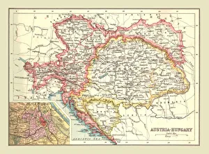 Bosnien Und Herzegowina Drucke: Karte der Österreichisch-Ungarischen Monarchie, 1902. Schöpfer unbekannt