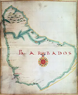 Karte von Barbodos, 1683