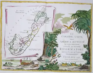 Cartographic Illustration Drucke: Map of Bermuda, 1778. Creator: Unknown