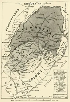 Karte der Burenrepubliken, 1900. Ersteller: Unbekannt.