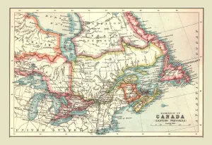 Century Atlas World Maps Drucke: Map of the Dominion of Canada, Eastern Provinces, 1902. Creator: Unknown