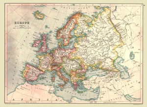 Edinburgh Geographical Institute Maps Drucke: Map of Europe, 1902. Creator: Unknown