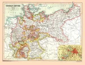 Edinburgh Geographical Institute Maps Drucke: Map of the German Empire, 1902. Creator: Unknown