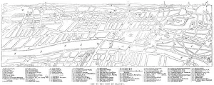 Old Glasgow Cityscape Drucke: Map of Glasgow, 1864. Creator: Unknown