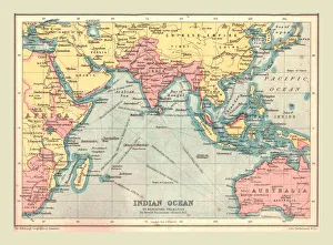 Karte des Indischen Ozeans, 1902; Urheber unbekannt
