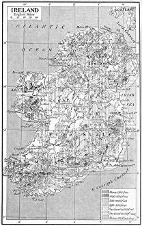 Bilder vom 7. September 2009: Karte von Irland, um 1930er Jahre