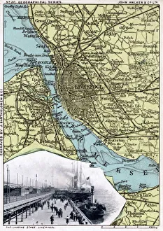 Karte von Liverpool, Merseyside, 1903. Künstler: John Walker