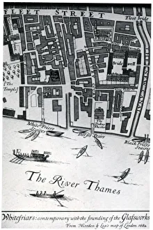 Karte von London mit Whitefriars, 1682 (1930). Künstler: Morden und Lea