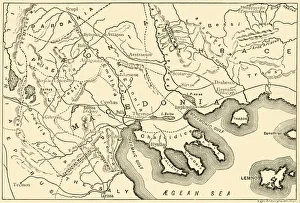 Cassell And Company Prints Drucke: Map of Macedon and the Adjacent Districts, 1890. Creator: Unknown