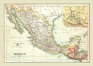 Karte Mexikos, 1902; Ersteller unbekannt