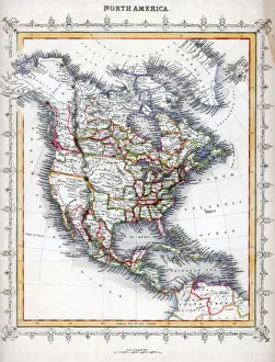 USA Geography Drucke: Map of North America
