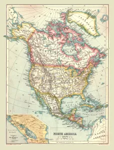 Century Atlas World Maps Drucke: Map of North America, 1902. Creator: Unknown