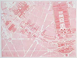 Karte der Pariser Weltausstellung 1900