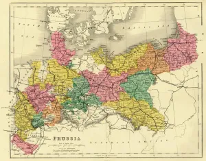 Karte von Preußen, um 1872. Ersteller: Unbekannt.