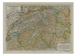 Switzerland Map Drucke: Map of Switzerland