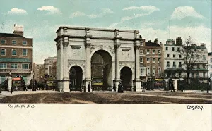 London Transportation Hub Drucke: The Marble Arch, c1910