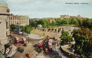 Elevated View Of London England Drucke: Marble Arch, London, c1930