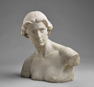 Allegorical Figure Art Drucke: Marble Bust (study for figure of History)